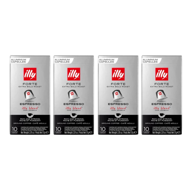 Illy Forte Coffee Capsules Dark Roast – 40 Pack (Compatible with Nespresso Original Machines)
