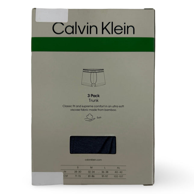 Calvin Klein Men's Ultimate Comfort Bamboo Hip Briefs 3 Pack in Black, Blue and Grey