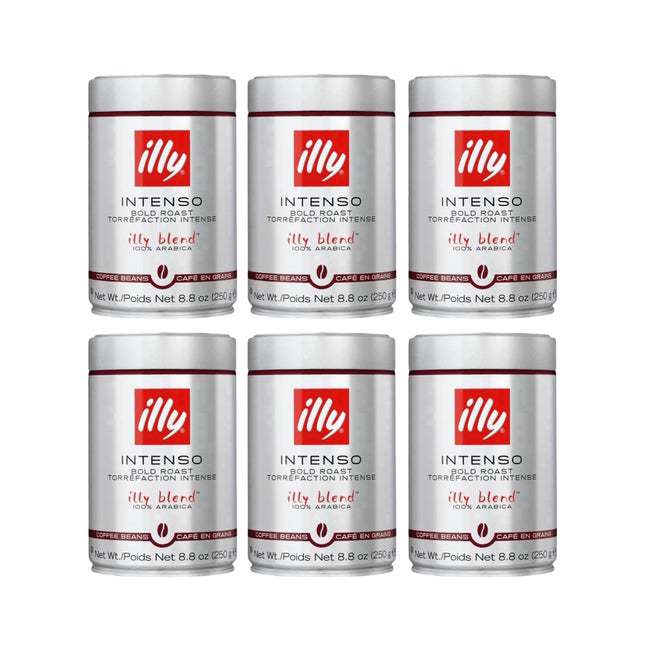Illy Intenso Whole Bean Coffee Bold Roast 1.5kg (6 x 250g)