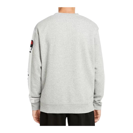 Champion Panel Crew Sweatshirt Mens Fleece Pullover - Heather Grey