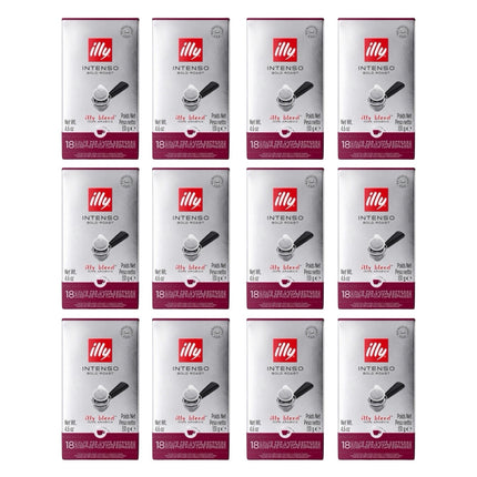 Illy Intenso E.S.E. Coffee Pods Dark Roast – 216 Pack (12 x 18)