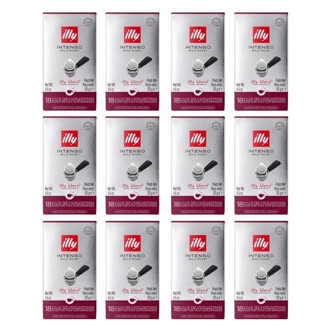 Illy Intenso E.S.E. Coffee Pods Dark Roast – 216 Pack (12 x 18)