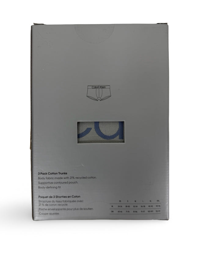 Calvin Klein men’s underwear trunks Steel waistband 3 pack