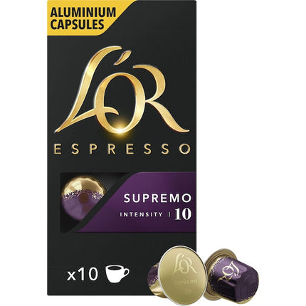 L'or Espresso Supremo Intensity 10 Coffee Capsules 50 Pack