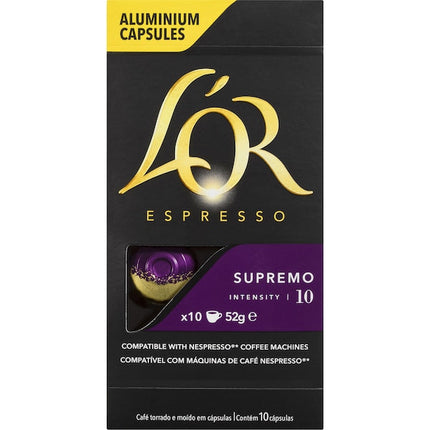 L'or Espresso Supremo Intensity 10 Coffee Capsules 50 Pack