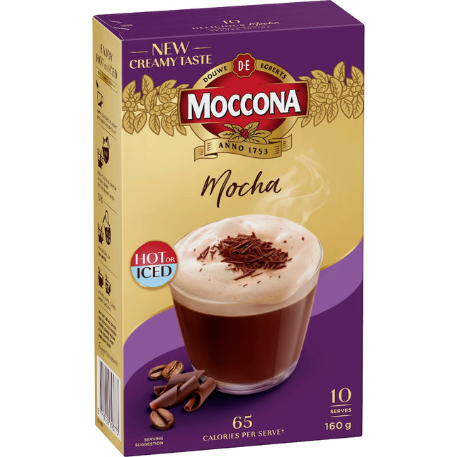 Moccona Mocha coffee sachet pack front view
