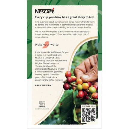 Nescafé Krispy Kreme Original Glazed Doughnut Latte coffee sachet pack back view
