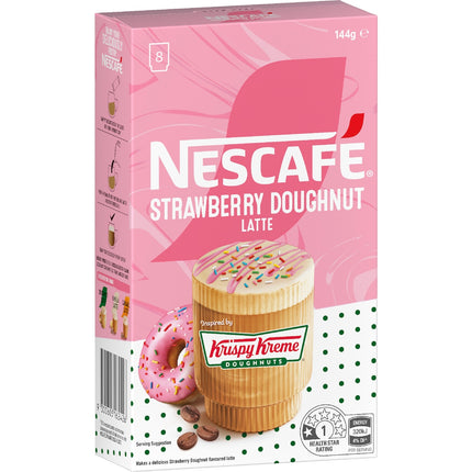 Nescafe Krispy Kreme Strawberry Doughnut Latte Sachets 40 pack
