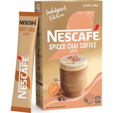 Nescafé Spiced Chai Coffee Latte sachet pack back view
