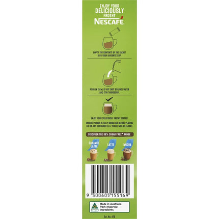 Nescafe 98% Sugar Free Hazelnut Latte Coffee Sachets - 100 Pack