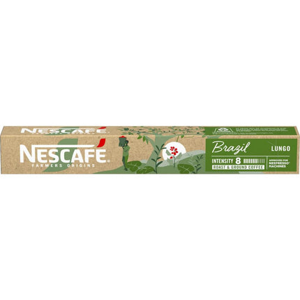 Nescafe Farmers Origin Brazil Lungo Coffee Capsules - 100 Pack