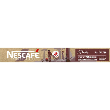 Nescafe Farmers Origin Pods Africas Ristretto Coffee Capsules - 100 Pack (Custom Bulk Pack)