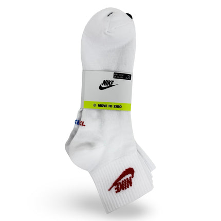 Nike Unisex Everyday Essential Ankle Socks 3-Pack – White/Multi