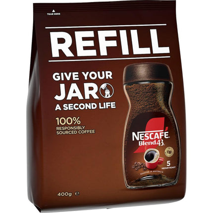 Nescafe Blend 43 Instant Coffee Refill 400g - 3 Pack