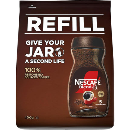 Nescafe Blend 43 Instant Coffee Refill 400g - 3 Pack