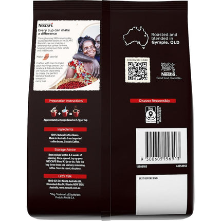 Nescafe Blend 43 Instant Coffee Refill 400g - 3 Pack