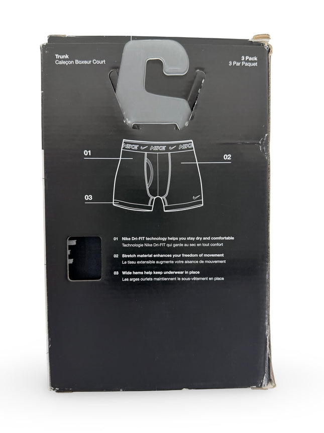 Nike Cotton Stretch Trunks 3 Pack - Black/Blue/Cobalt