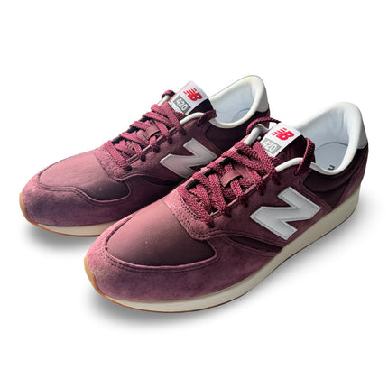 New Balance 420 Men’s Suede Sneakers – Plum/White