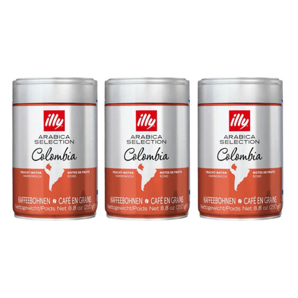 Illy Arabica Selection Colombia Whole Bean Coffee Medium Roast 750g (3 x 250g)