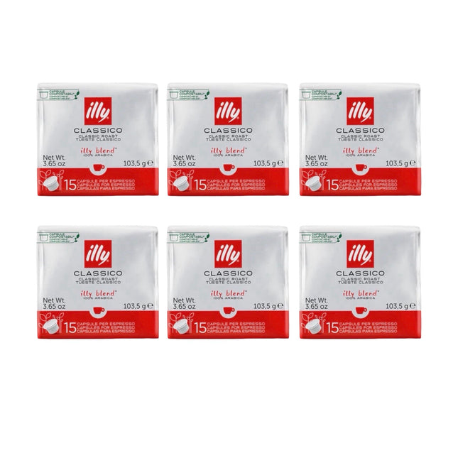 Illy Classico MPS Coffee Capsules 90 Pack (6 x 15)