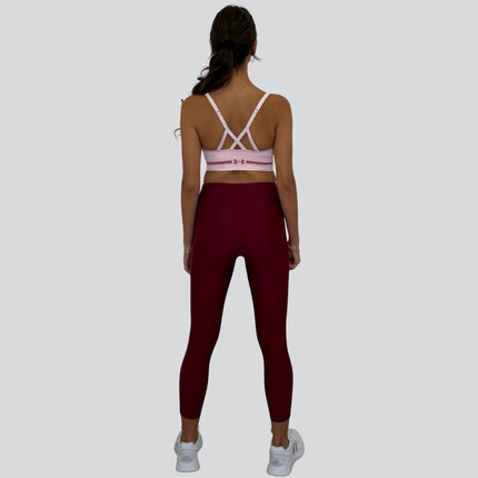 Back view showing adjustable crossback straps on Under Armour sports bra