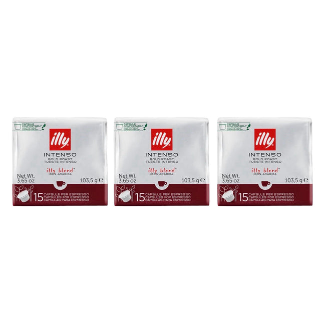 Illy Intenso MPS Coffee Capsules 45 Pack (3 x 15)