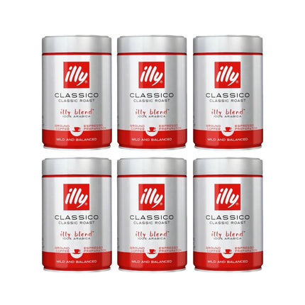 Illy Classico Ground Coffee Medium Roast 1.5kg (6 x 250g)