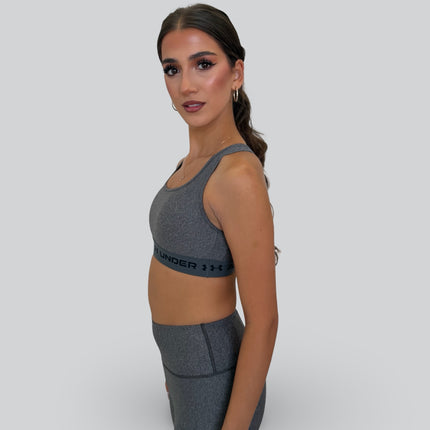 Under Armour women’s sports bra with perforated cups for breathability