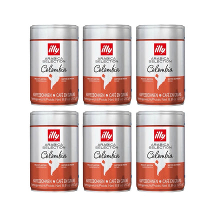 Illy Arabica Selection Colombia Whole Bean Coffee Medium Roast 1.5kg (6 x 250g)