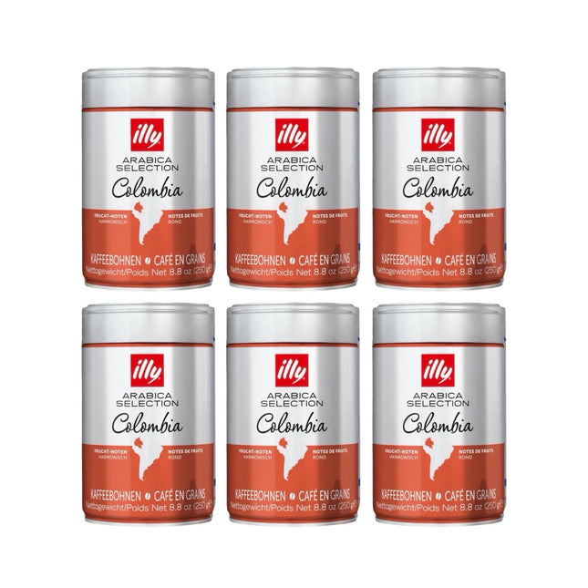 Illy Arabica Selection Colombia Whole Bean Coffee Medium Roast 1.5kg (6 x 250g)