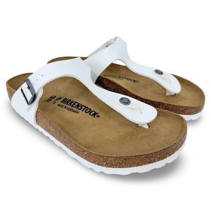 Birkenstock Gizeh Unisex Birko-Flor Regular Fit Sandals - White