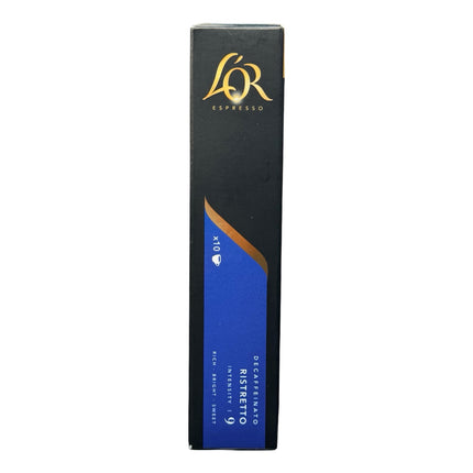 L'OR Espresso Decaf Ristretto Coffee Capsules Intensity 9 – 100 Pack (Compatible with Nespresso Original Machines)