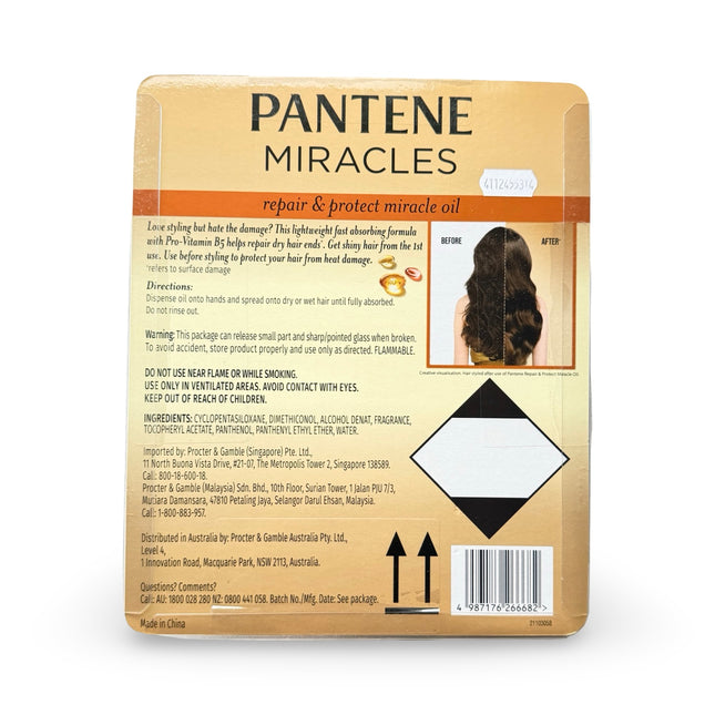 Pantene Repair and Protect Pro-V Miracle Oil 90mL – 2 Pack