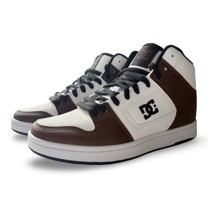 DC Men’s Manteca 4 HI SN Skate Shoes – White/Brown