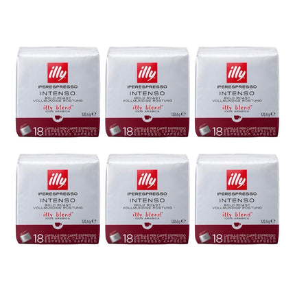 Illy Intenso iPerespresso Capsules Bold Roast 108 Pack (6 x 18)
