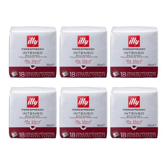 Illy Intenso iPerespresso Capsules Bold Roast 108 Pack (6 x 18)