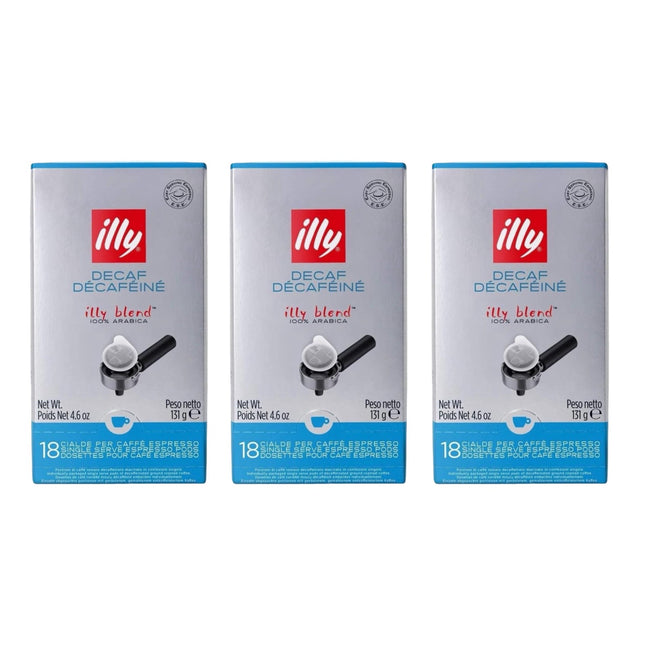 Illy Decaf E.S.E. Coffee Pods Medium Roast – 54 Pack (3 x 18)