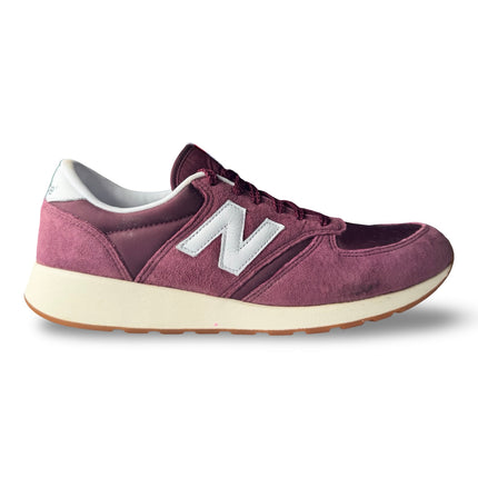 New Balance 420 Men’s Suede Sneakers – Plum/White