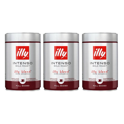 Illy Intenso Ground Coffee Bold Roast 750g (3 x 250g)