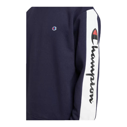 Champion Panel Crew Sweatshirt Mens Fleece Pullover - Navy