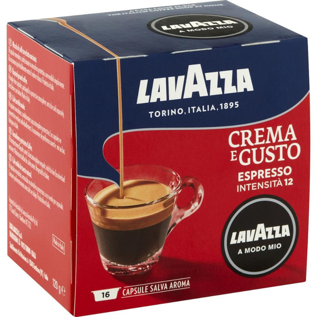Lavazza Crema E Gusto A Modo Mio Coffee Pods 16 Pack