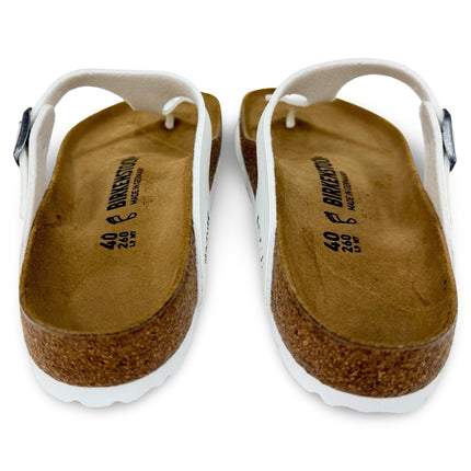 Birkenstock Gizeh Unisex Birko-Flor Regular Fit Sandals - White