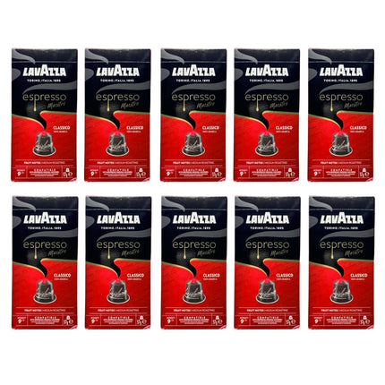 Lavazza Espresso Maestro Classico Coffee Capsules Intensity 9/13 Medium-Dark Roast – 100 Pack (Compatible with Nespresso Original Machines)