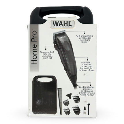 Wahl Home Pro complete 10 piece grooming kit with clipper, combs, cleaning tools, and storage case