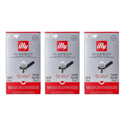Illy Classico E.S.E. Coffee Pods Medium Roast – 54 Pack (3 x 18)