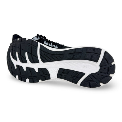ASICS GEL-Contend 8 lightweight men’s road running shoes – Black with White accents