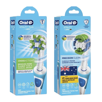 Oral-B Vitality CrossAction & Precision Clean Electric Toothbrush 2 Pack