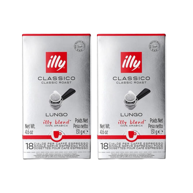 Illy Lungo E.S.E. Coffee Pods Medium Roast – 36 Pack (2 x 18)