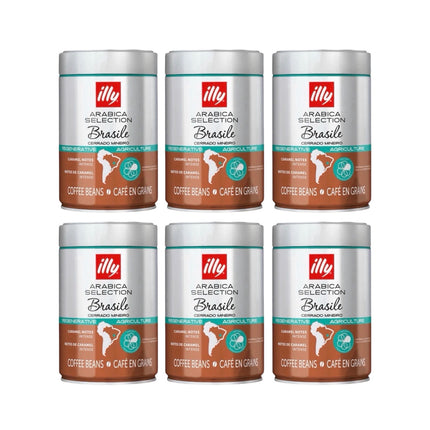 Illy Arabica Selection Brazil Whole Bean Coffee Medium Roast 1.5kg (6 x 250g)