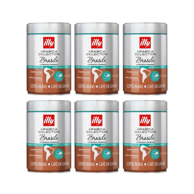 Illy Arabica Selection Brazil Whole Bean Coffee Medium Roast 1.5kg (6 x 250g)